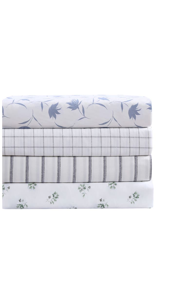 Trenton Stripe 200 Thread Count Cotton Percale Sheet Set, Alternate, color, LIGHT PASTEL GREY