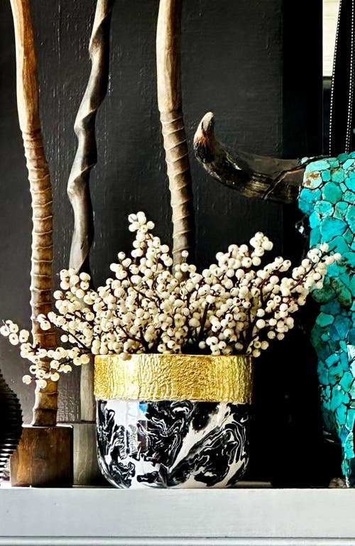 Lunares Bianco Nero Cache Pots In White