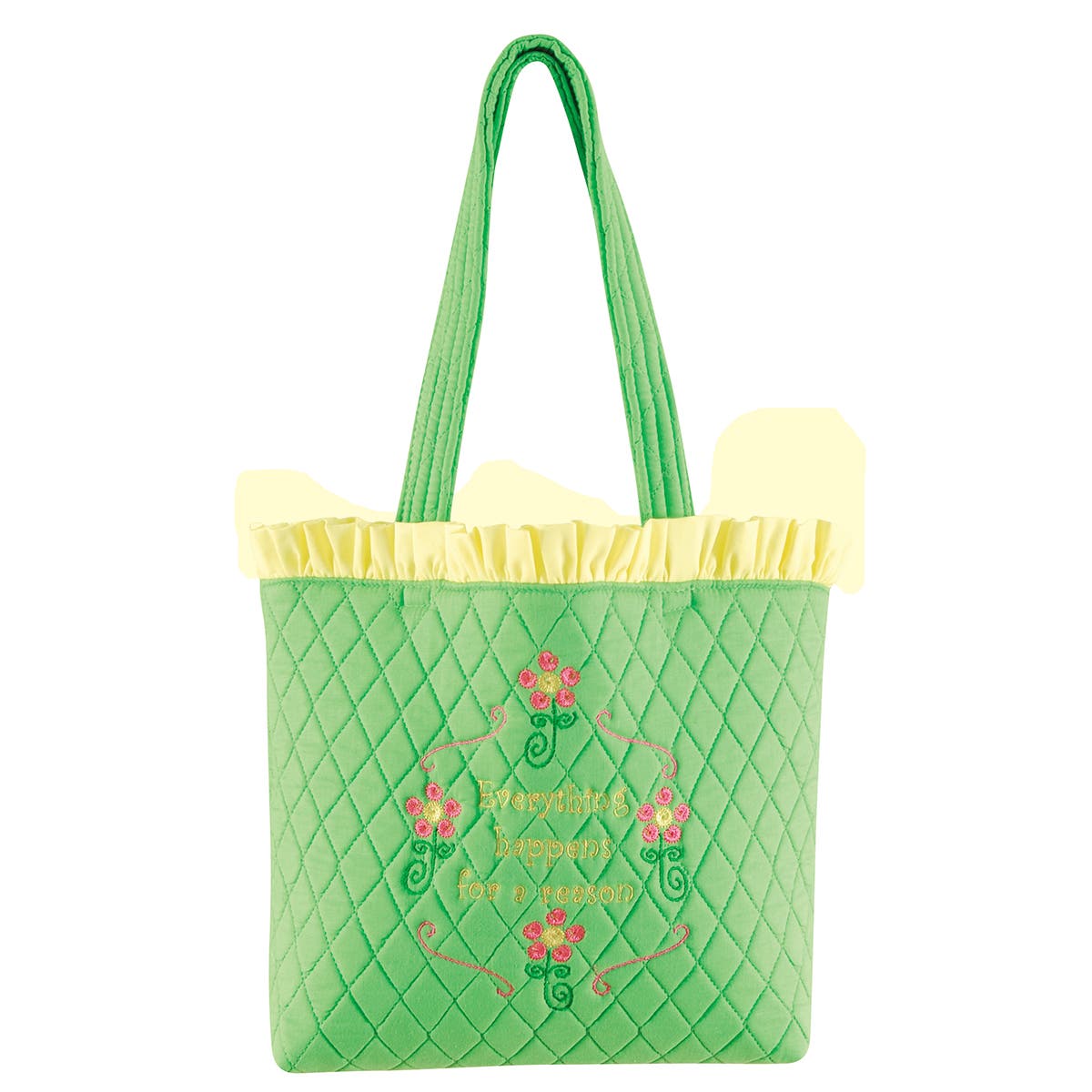 Everything HappensRuffle Tote, Main, color, Green