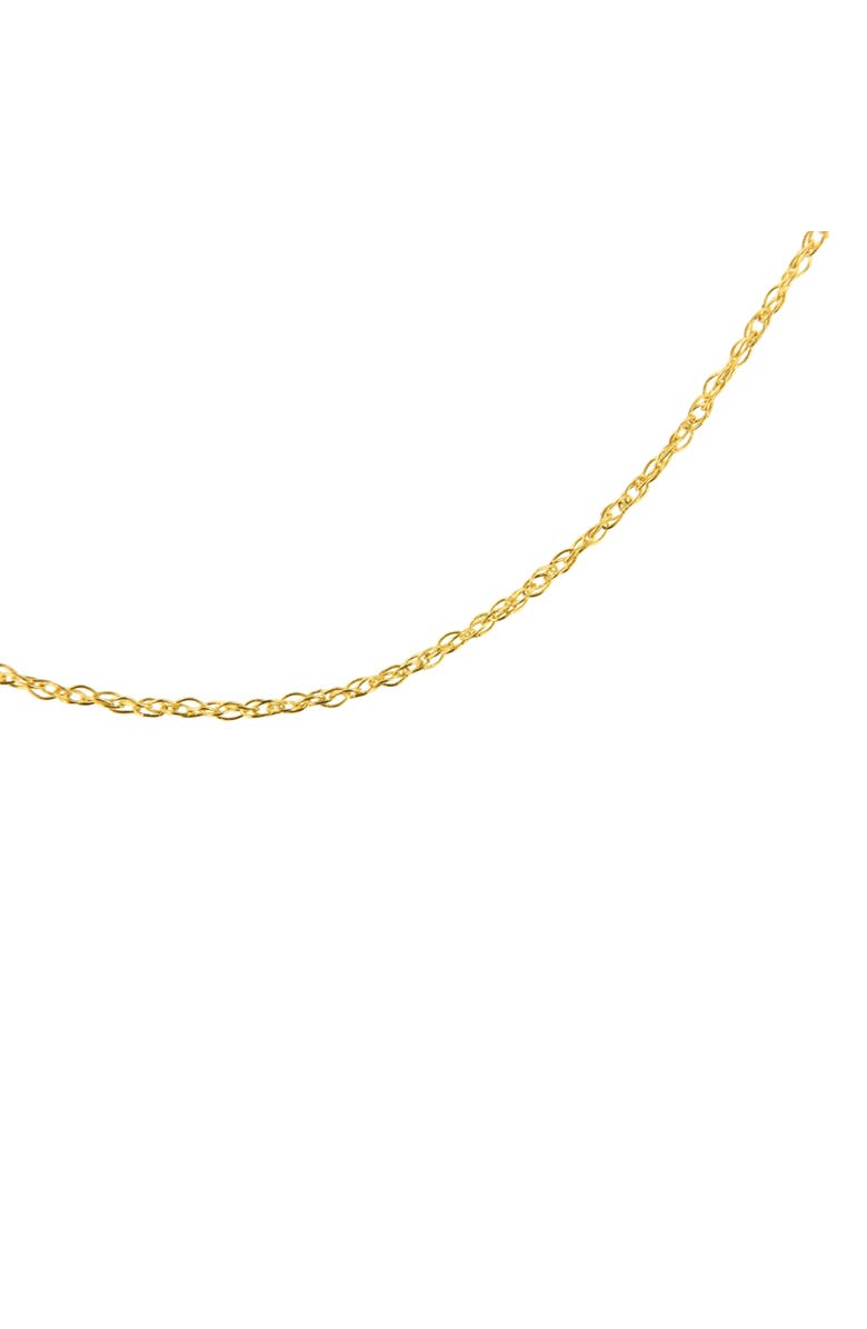 Haus of Brilliance 10K Gold 1/2 mm Slender & Dainty Fine Rope Chain Necklace, Alternate, color, Yellow