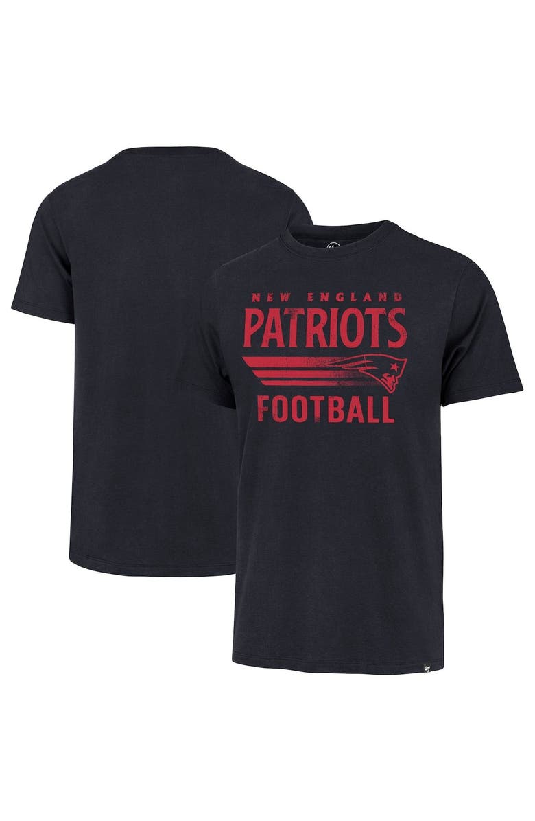 '47 Men's '47 Navy New England Patriots Wordmark Rider Franklin T-Shirt, Main, color, 