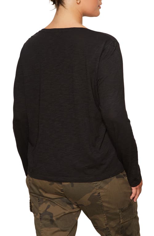 Sanctuary Perfect Notch Print Long Sleeve T-shirt In Black
