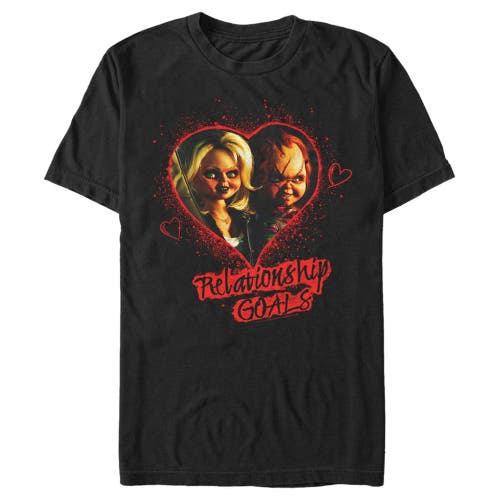 Men's Bride of Chucky Relationship Goals  Graphic T-Shirt in Black  product