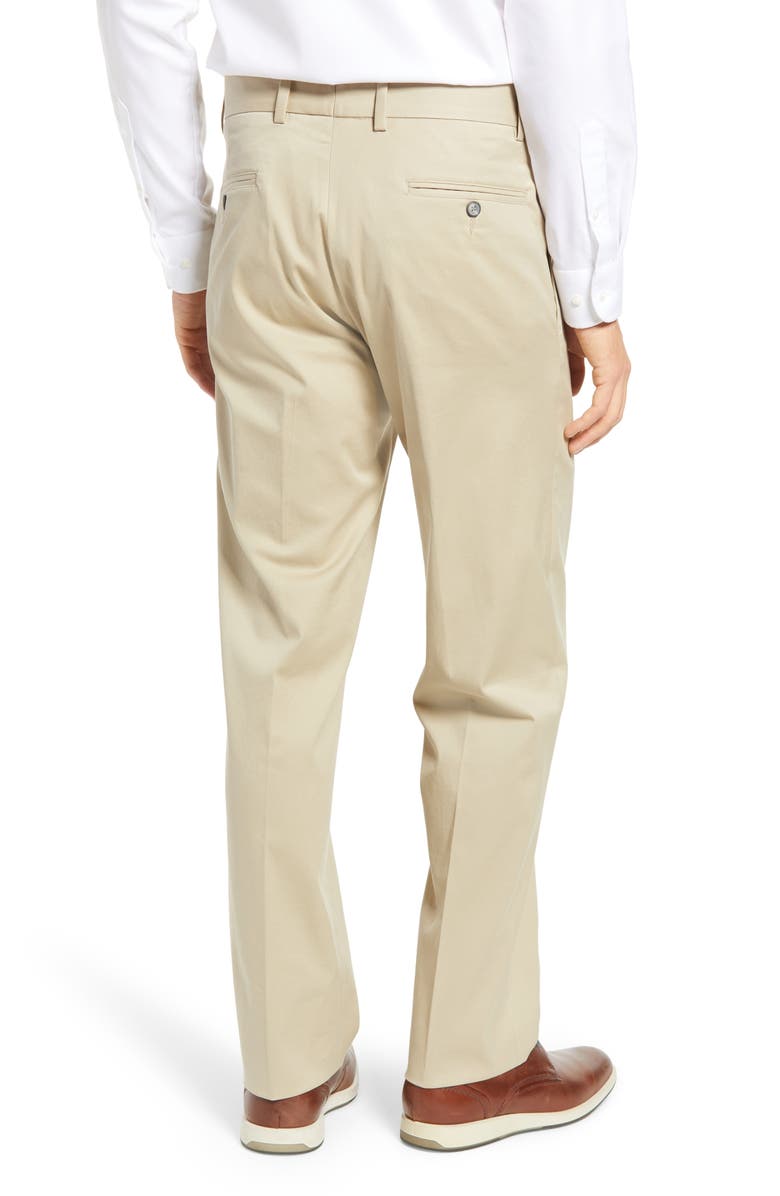 Berle Charleston Khakis Cotton Stretch Twill Chino Pants, Alternate, color, Khaki