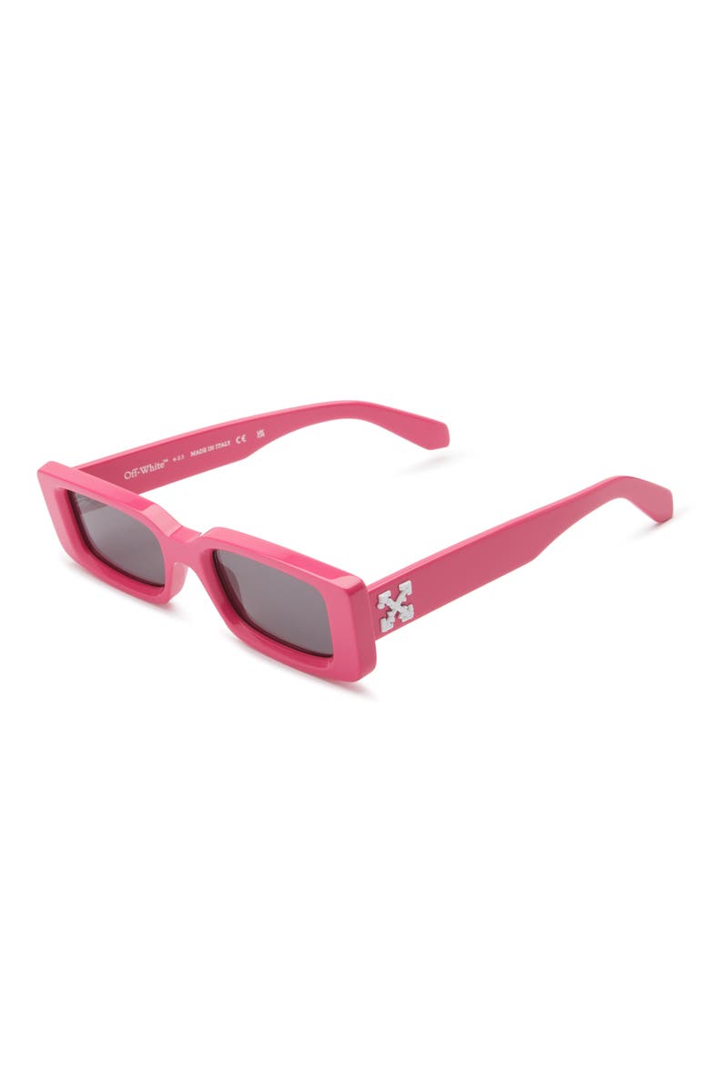 Arthur 50mm Rectangular Sunglasses, Alternate, color, PINK DARK GREY