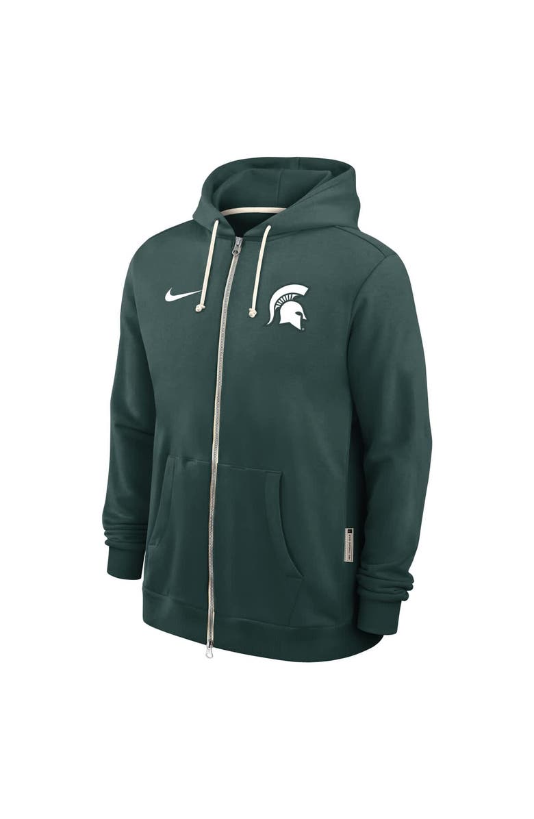 Nike Men's Nike Green Michigan State Spartans 2025 Sideline Standard Issue Dri-FIT Full-Zip Hoodie, Alternate, color, Green