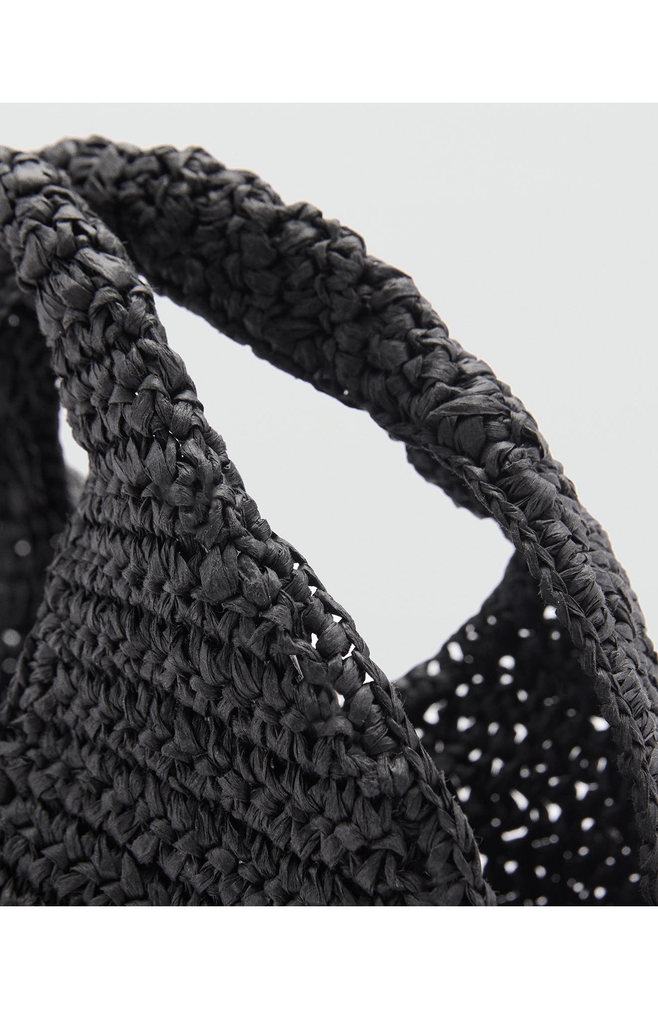 MANGO Braided Straw Handbag, Alternate, color, 