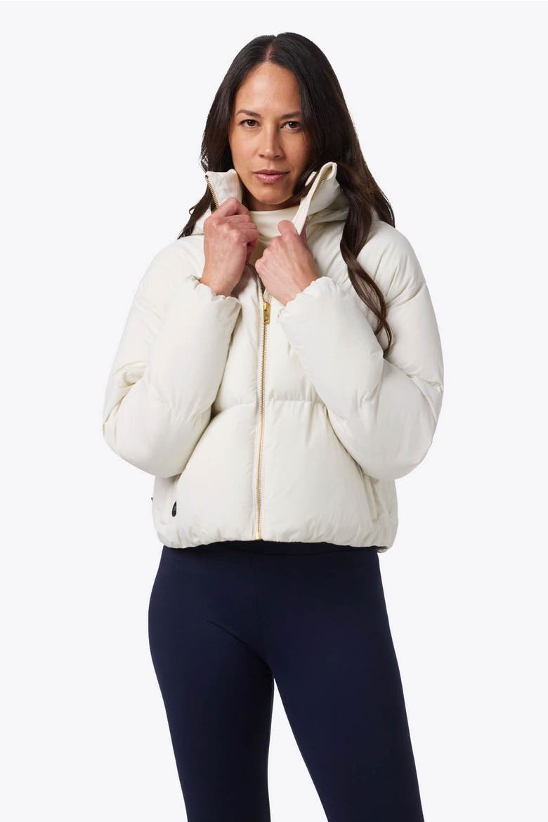Women's Cloud IX Crop Puffer Heated Jacket, Alternate, color, Cream