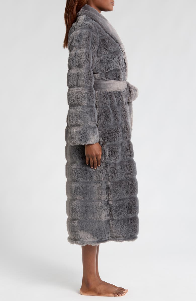 Nordstrom Rib Faux Fur Robe, Alternate, color,
