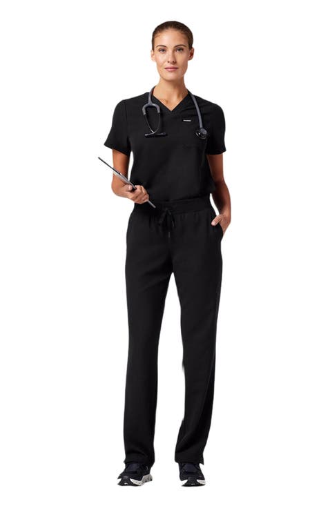 Xenos Women's 5-Pocket Classic Mid-Rise Scrub Pant