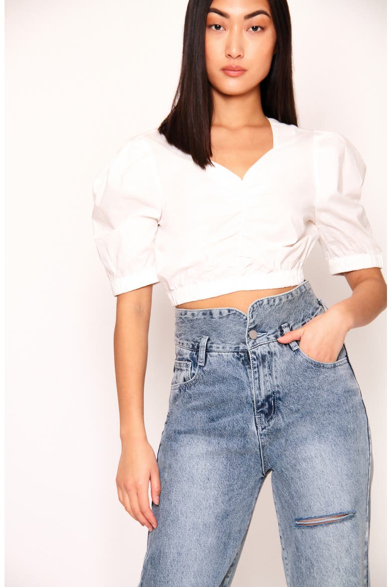 Gust Crop Top, Alternate, color, WHITE