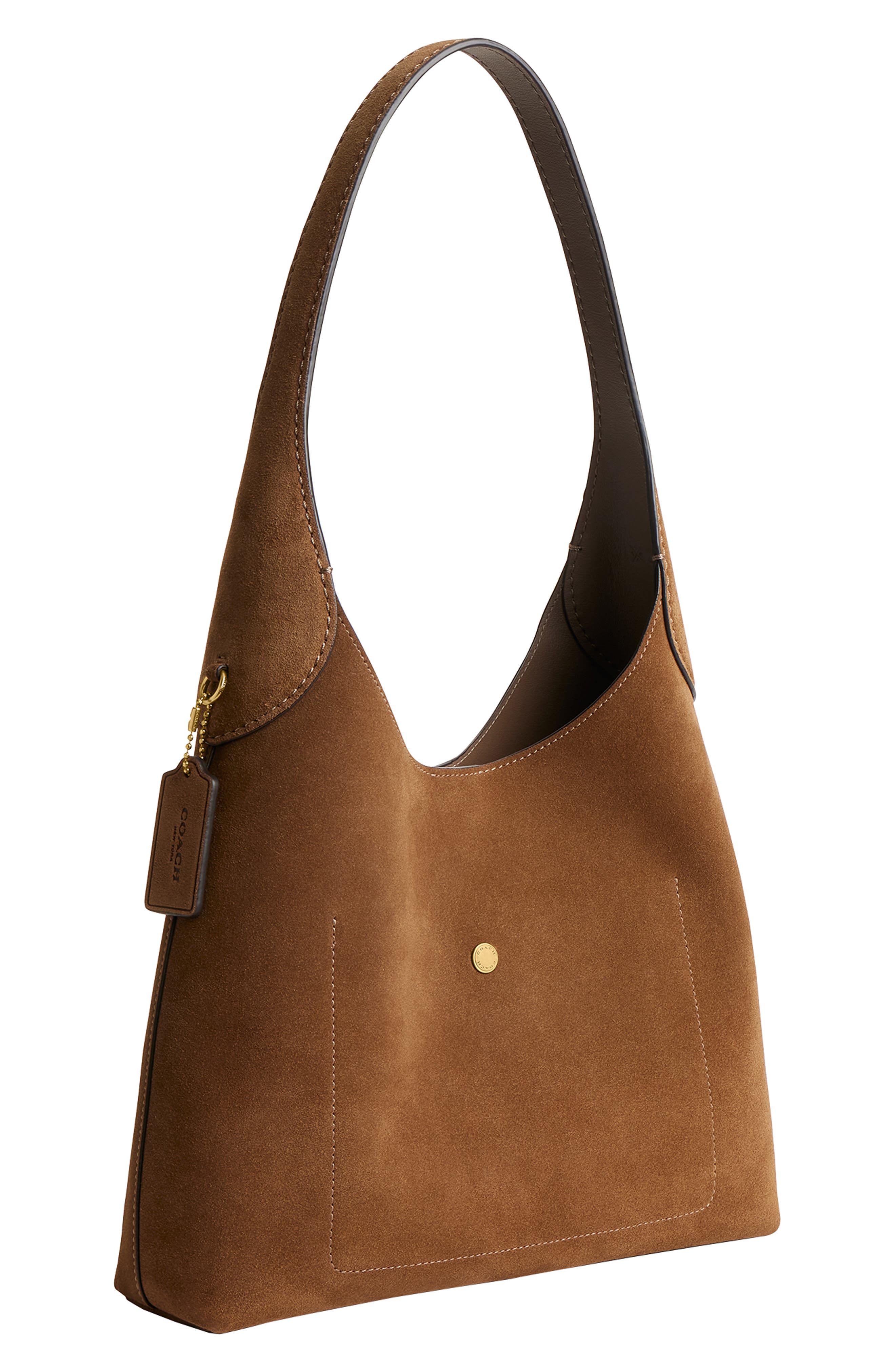 Женские сумки COACH Brooklyn 28 Suede Shoulder Bag — фото 5