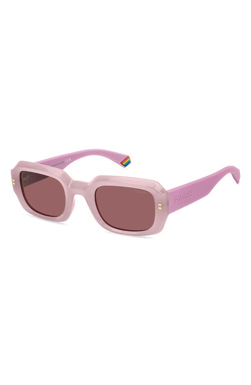 Polaroid 51mm Polarized Rectangular Sunglasses