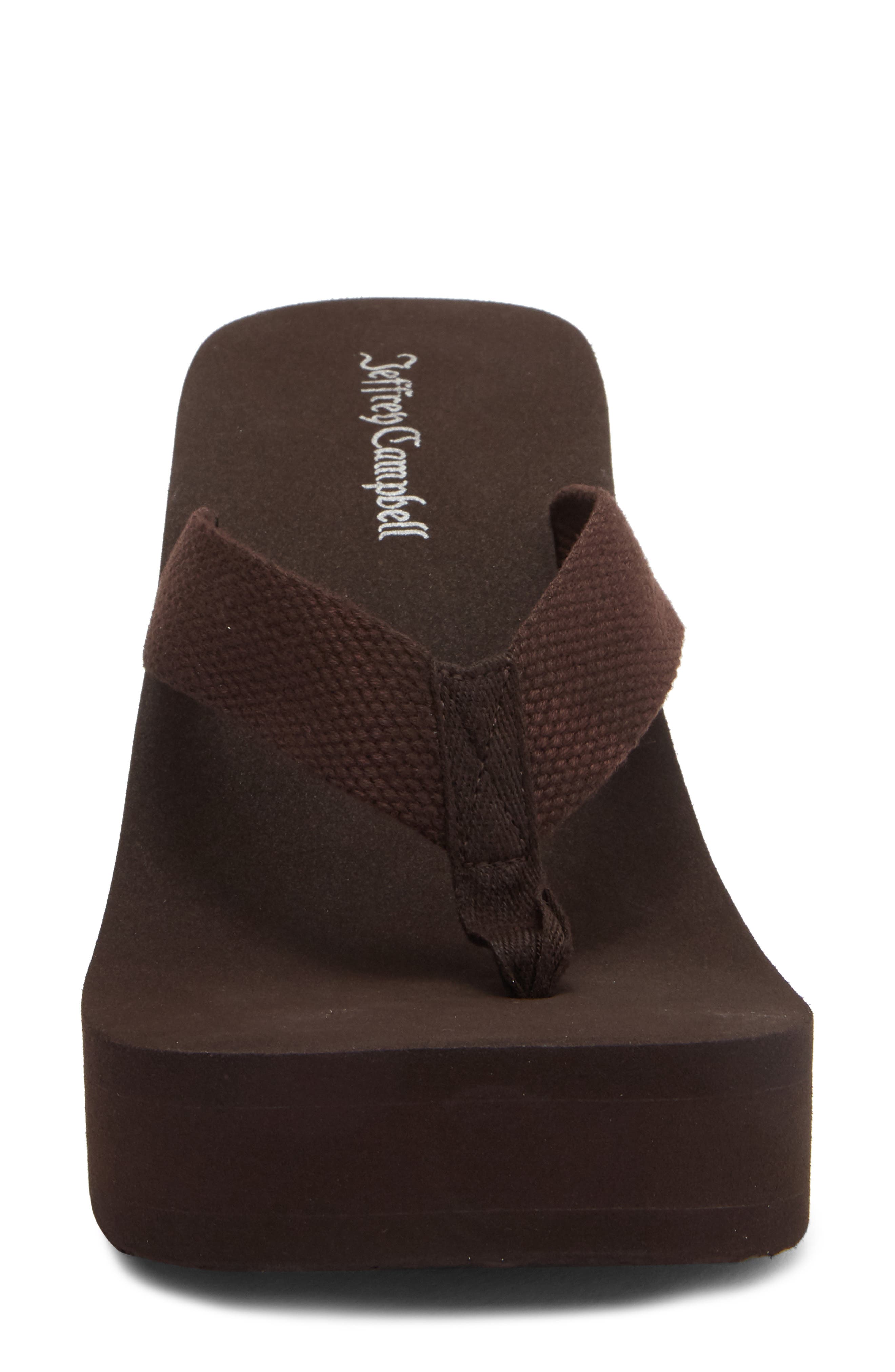 Jeffrey Campbell Astria Platform Wedge Sandal, Alternate, color, Brown