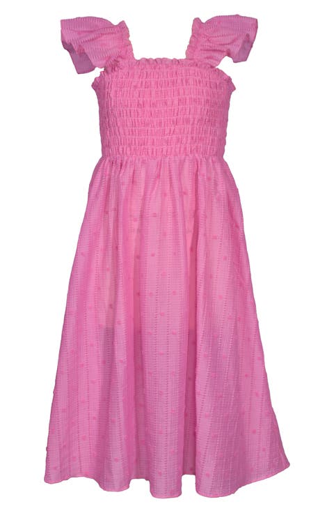 Kids' Textured Flutter Sleeve Dress (Big Kid)
