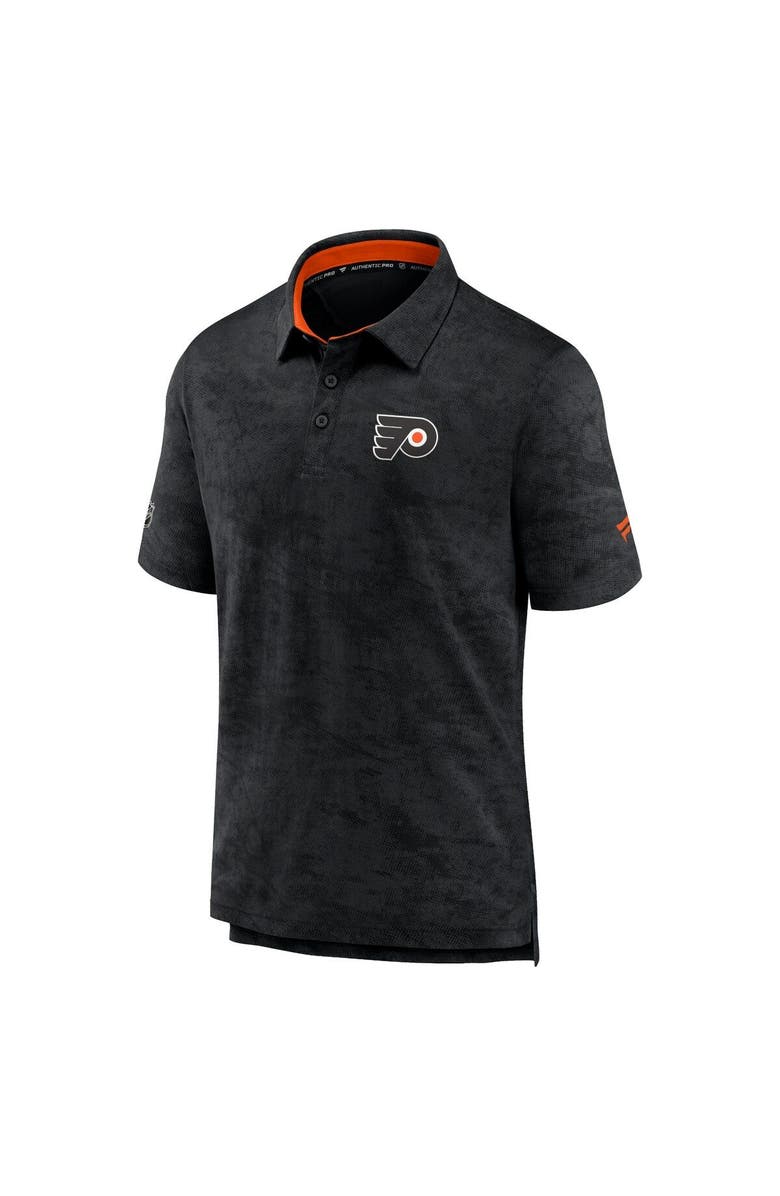 FANATICS Men's Fanatics Branded Black Philadelphia Flyers Authentic Pro Rink Polo, Alternate, color, 