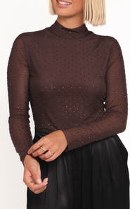Petal & Pup Alejandra Embellished Mesh Top