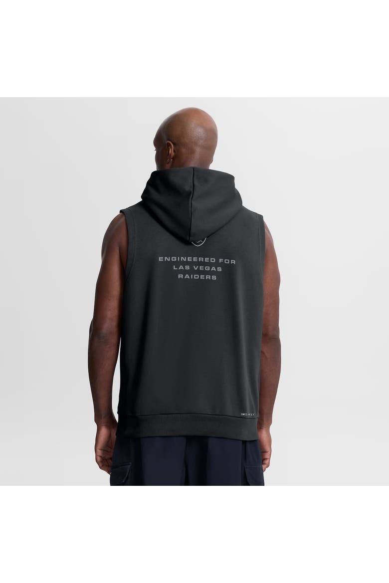 Men's Nike Black Las Vegas Raiders Sideline Standard Issue Dri-FIT Sleeveless Hoodie, Alternate, color, Black