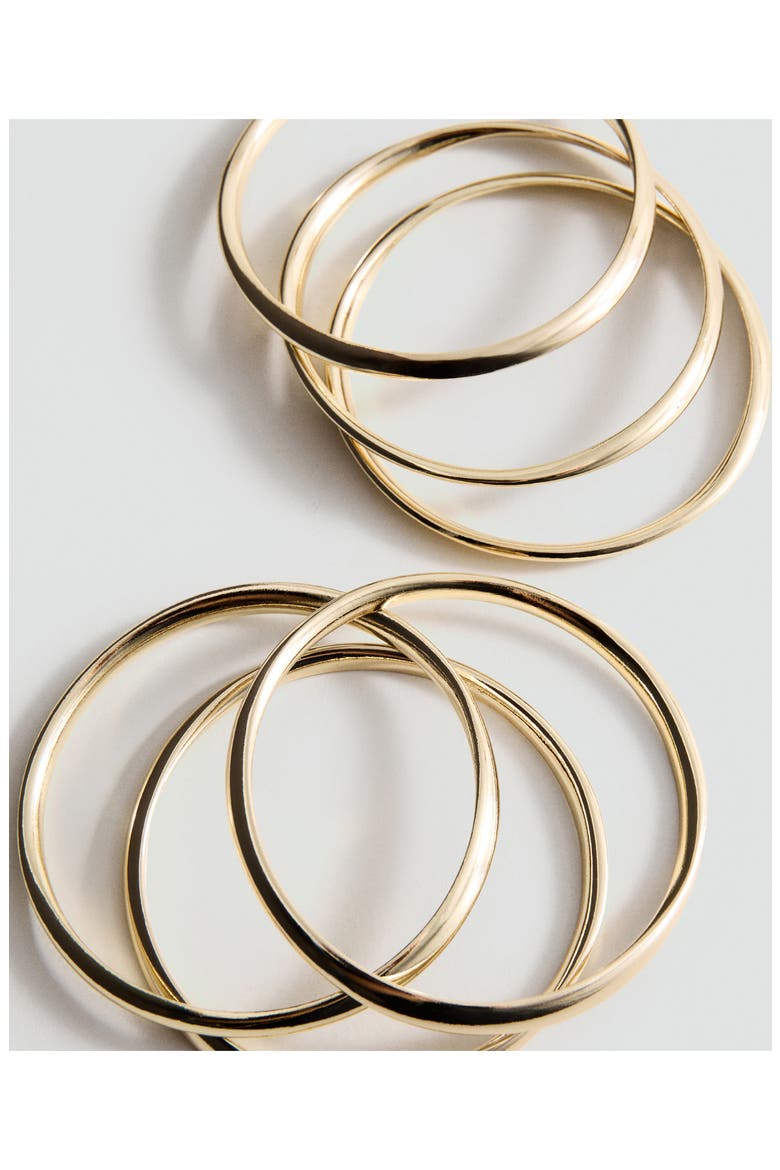 Set of Six Bangle Bracelets, Alternate, color, GOLD