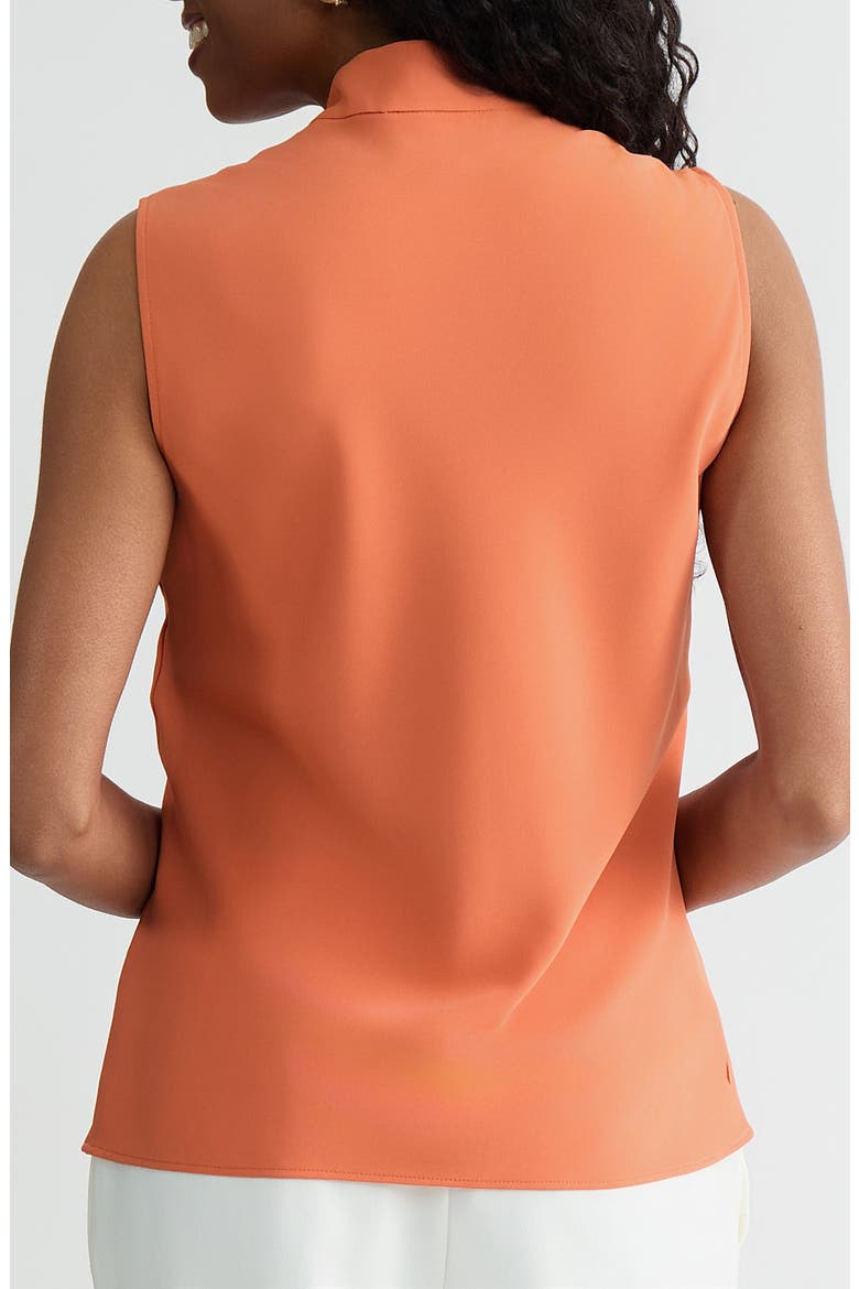 Sleeveless Tie Front Top, Alternate, color, MANDARIN