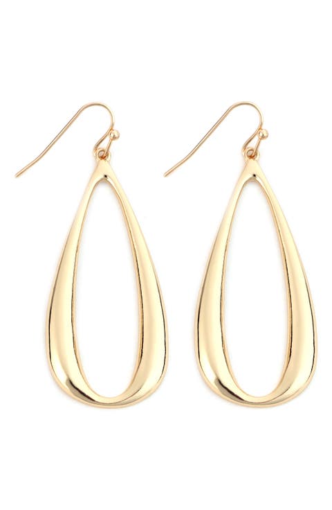 Open Teardrop Drop Earrings