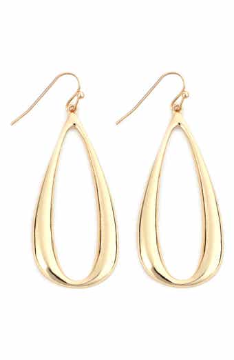 Open Teardrop Drop Earrings