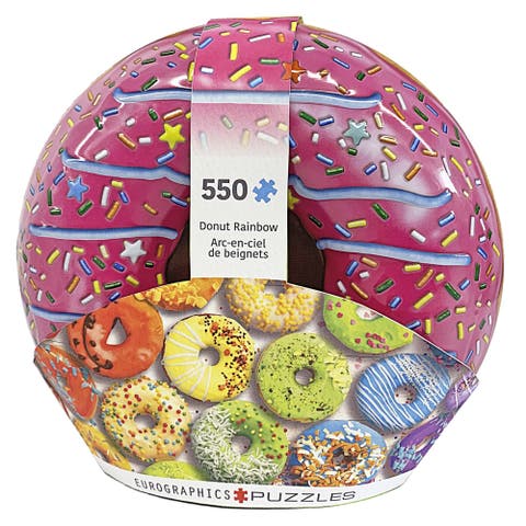 Puzzle Tin Donut Rainbow 550 Piece Jigsaw
