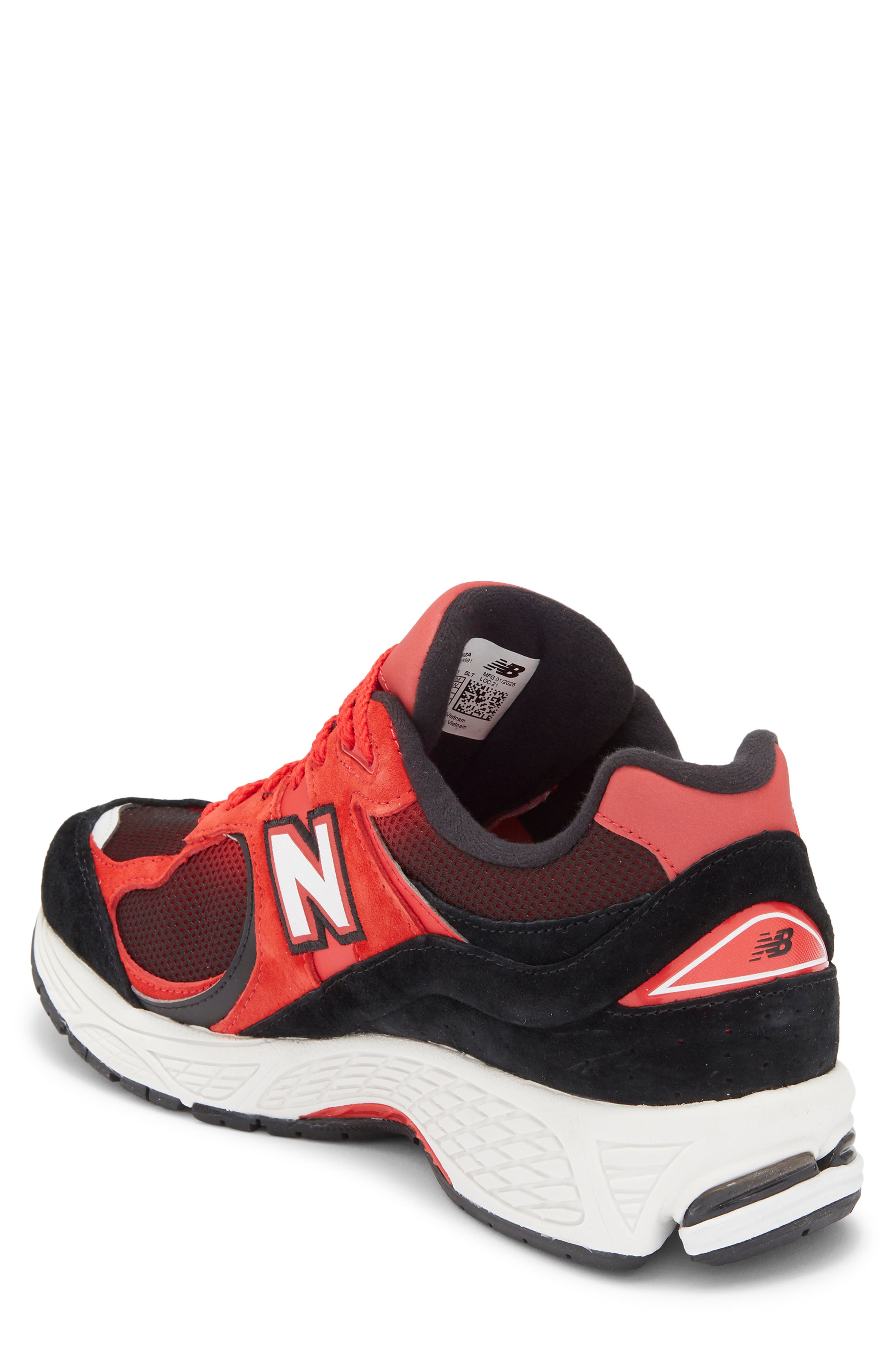 New Balance Gender Inclusive 2002R Sneaker, Alternate, color, True Red/ Black