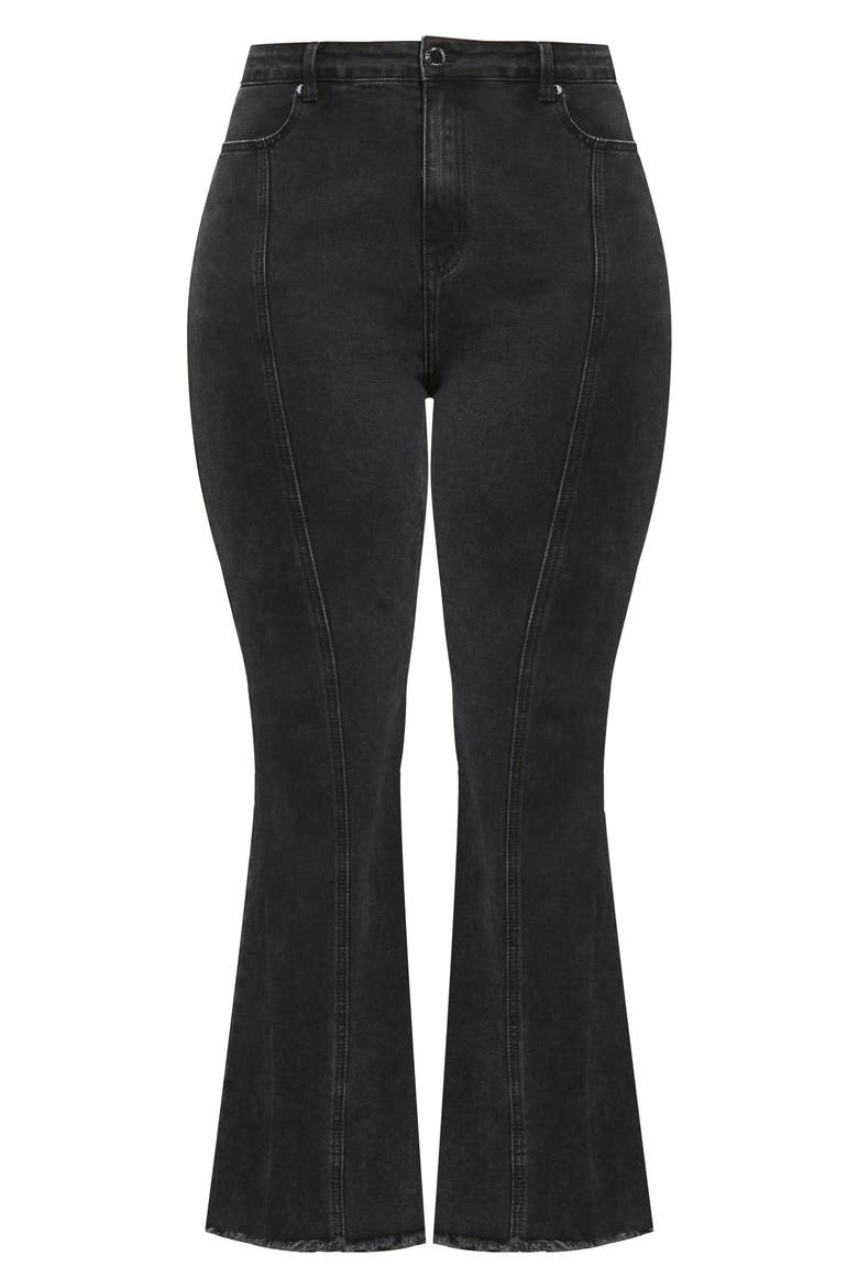 Leah Flare Jeans, Alternate, color, BLACK