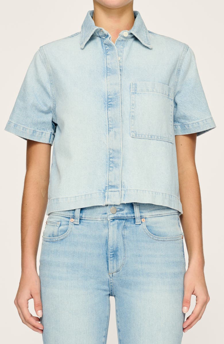 DL1961 Montauk Short Sleeve Denim Shirt, Alternate, color,