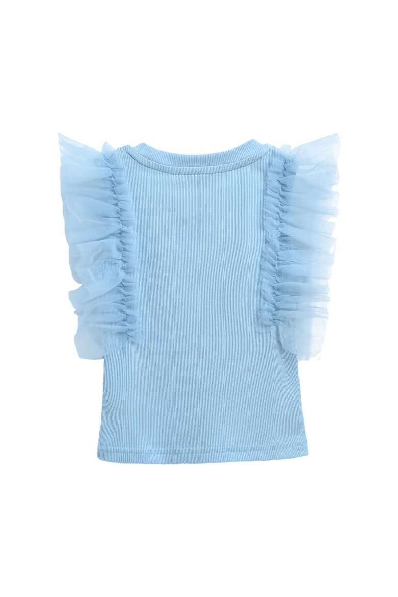 Tulle Frill T-Shirt, Alternate, color, Blue