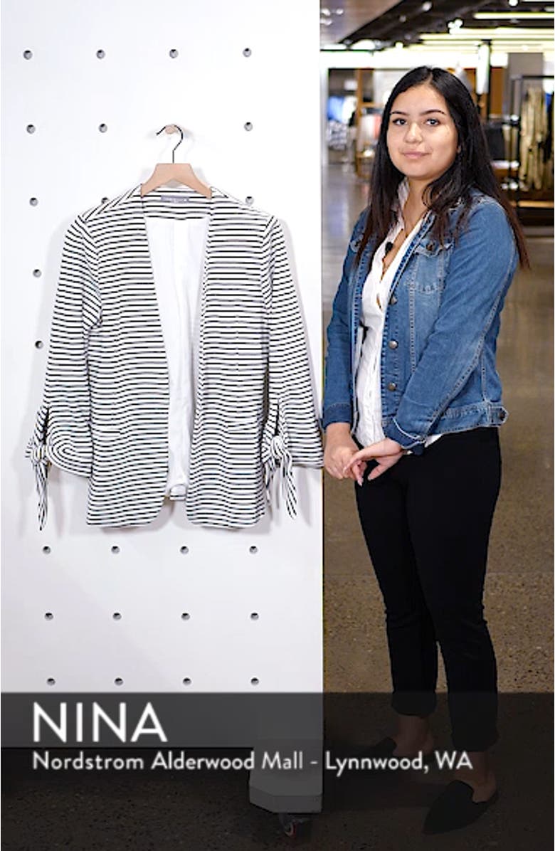 Tie Sleeve Knit Blazer, sales video thumbnail