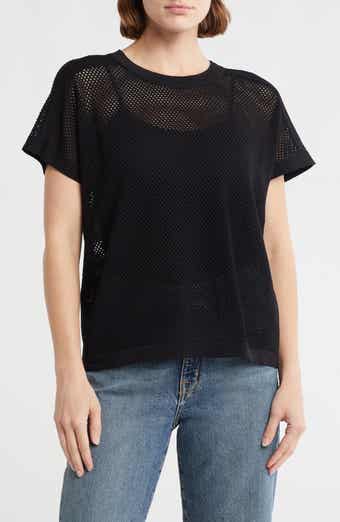 Adrianna Papell Mesh Openwork Sweater