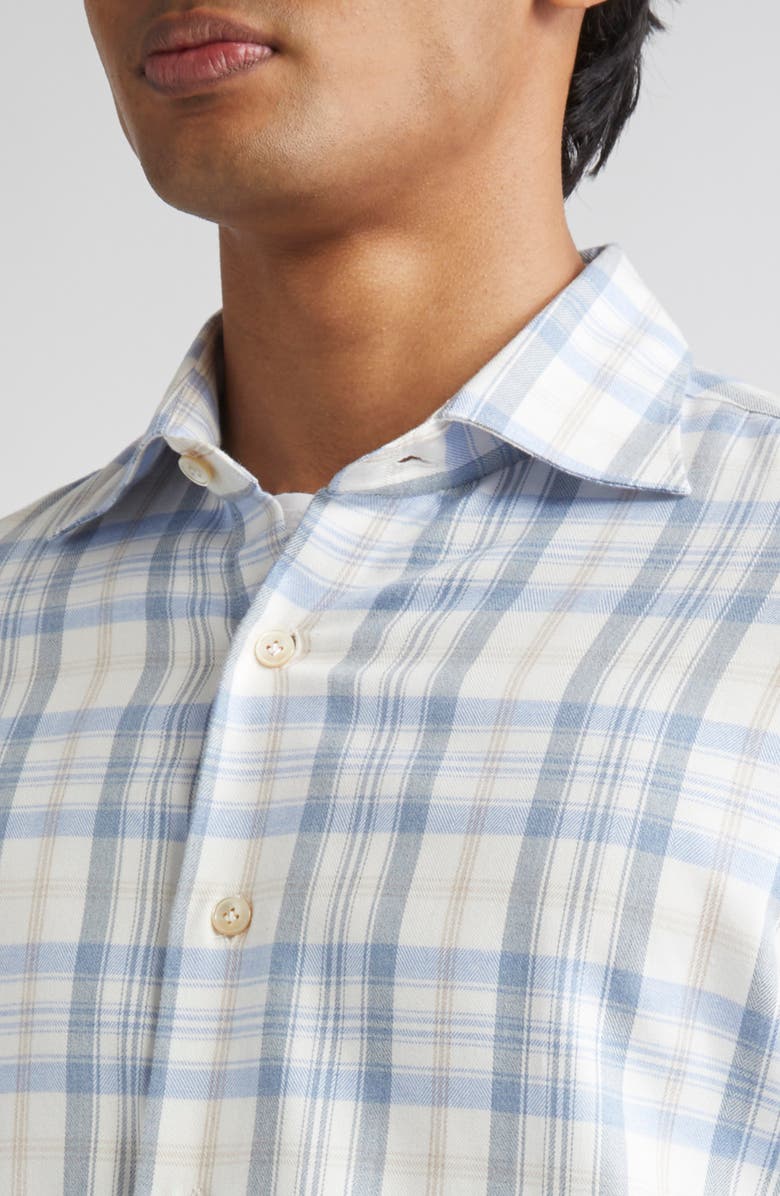 Eleventy Plaid Button-Up Shirt, Alternate, color, 08 Zucchero