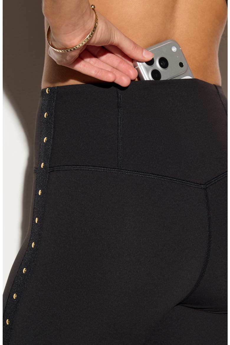 Lunar Stud High Waist 7/8 Leggings, Alternate, color, BLACK