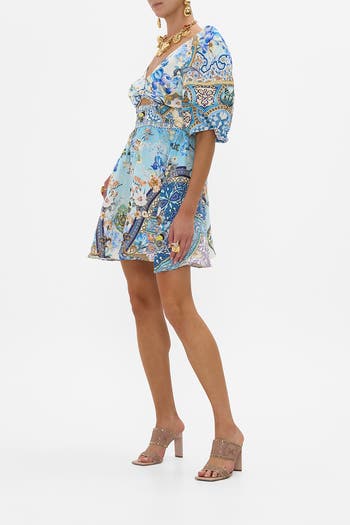 PUFF SLEEVE MINI DRESS AL MANIAL PALACE MEMOIRS