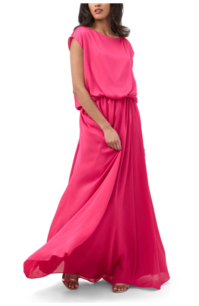 Trina Turk Vantage 2 Blouson Maxi Dress, Alternate, color, Forrest Rose