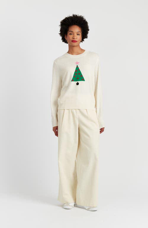 Chinti & Parker Wool-cashmere Xmas Tree Sweater In Neutral