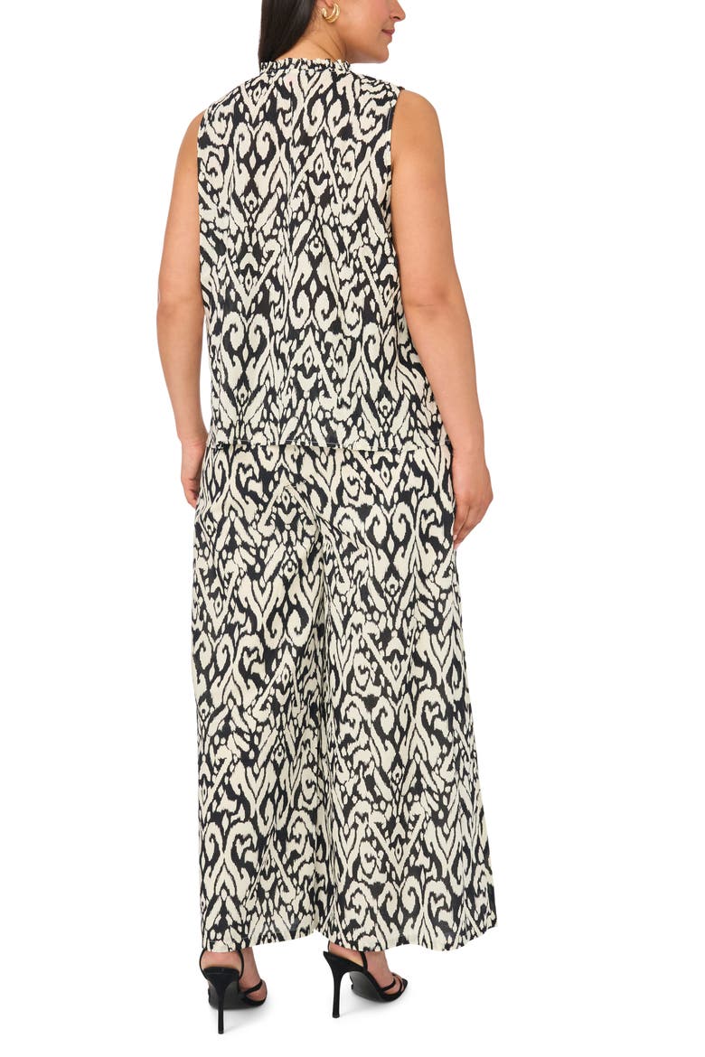 Front Slit Flowy Cotton Shell, Alternate, color, RICH BLACK
