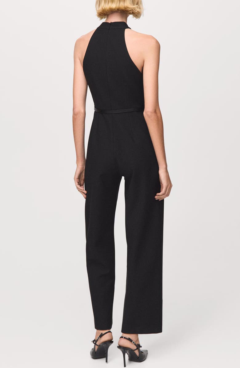 MANGO Cutaway Sleeveless Jumpsuit, Alternate, color, 