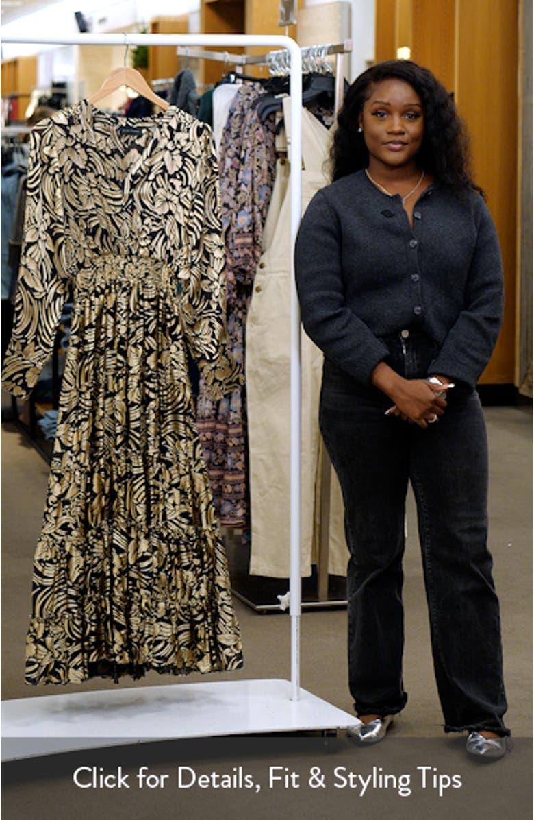 The Francesca Burnout Long Sleeve Maxi Dress, sales video thumbnail