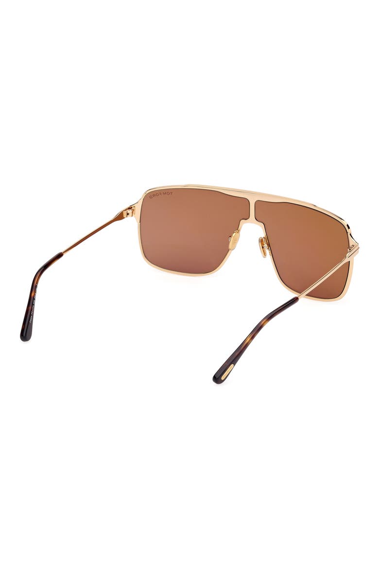 Zappa 69mm Oversize Navigator Sunglasses, Alternate, color, SHINY DEEP GOLD / BROWN