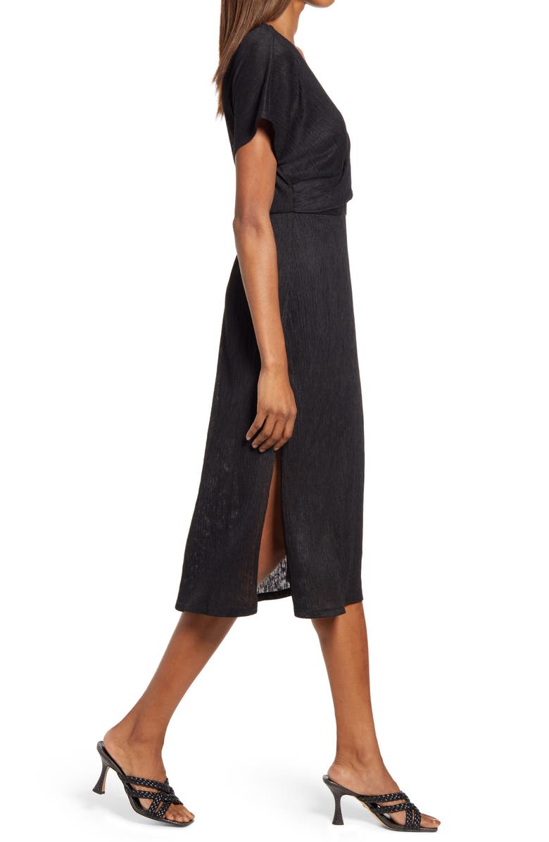 FLORET STUDIOS Phoebe V-Neck Midi Dress, Alternate, color, 