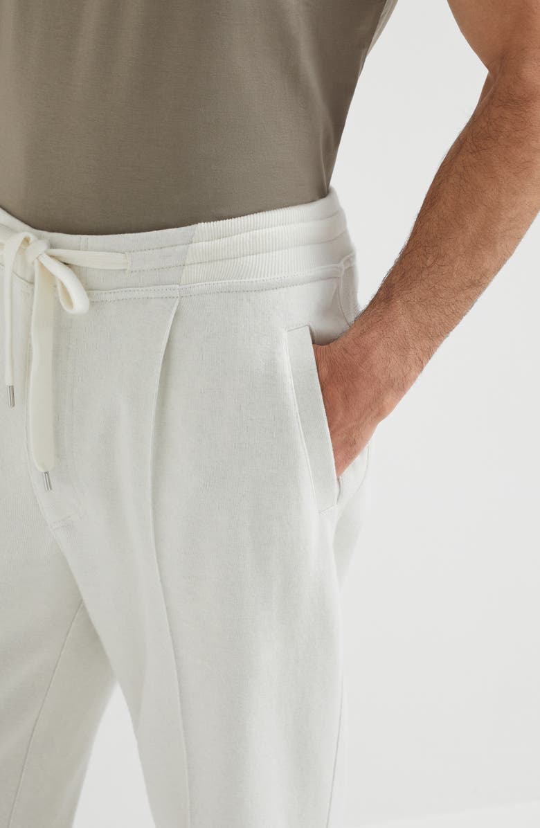 Brunello Cucinelli Trousers with crête, Alternate, color, Off-White