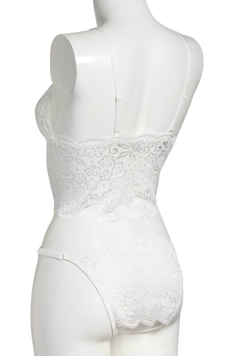 Coquette Strappy Lace Crop Top & Open Gusset Panties Set, Alternate, color,