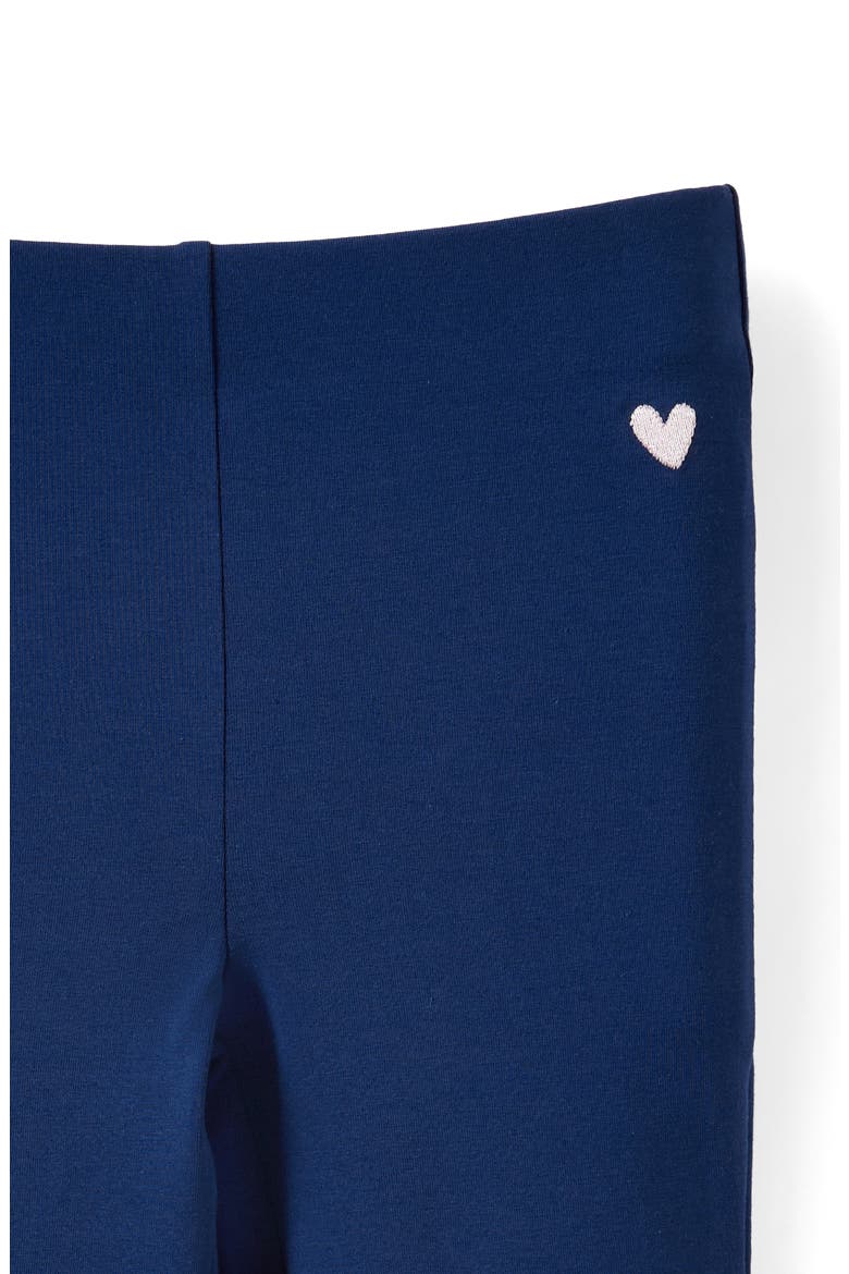 Kid's Essential Flare Legging, Alternate, color, Denim Navy Pink Heart