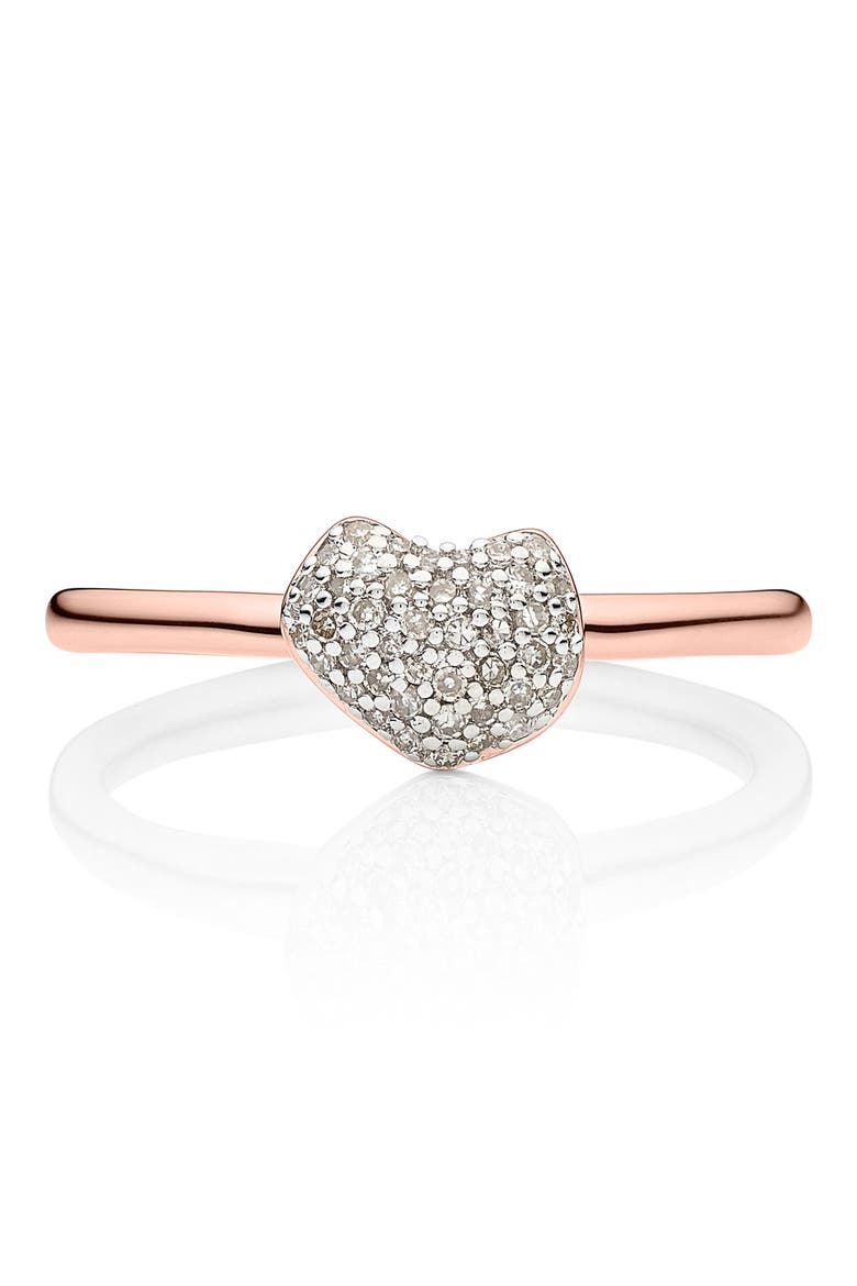 Nura Pavé Diamond Ring, Alternate, color, ROSE GOLD/ DIAMOND