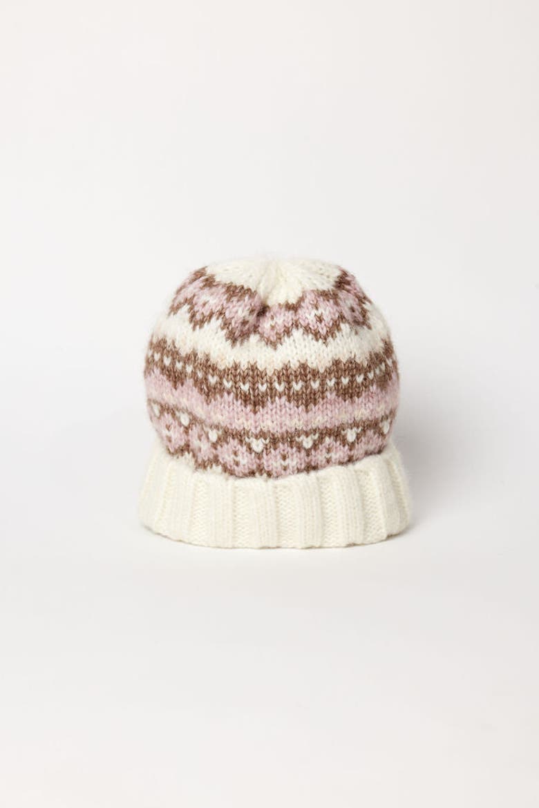 Fair Isle Beanie, Main, color, Ivory