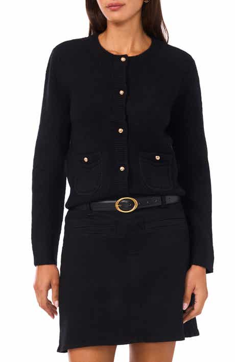Vince Camuto Long Sleeve Cardigan with Patch Pockets