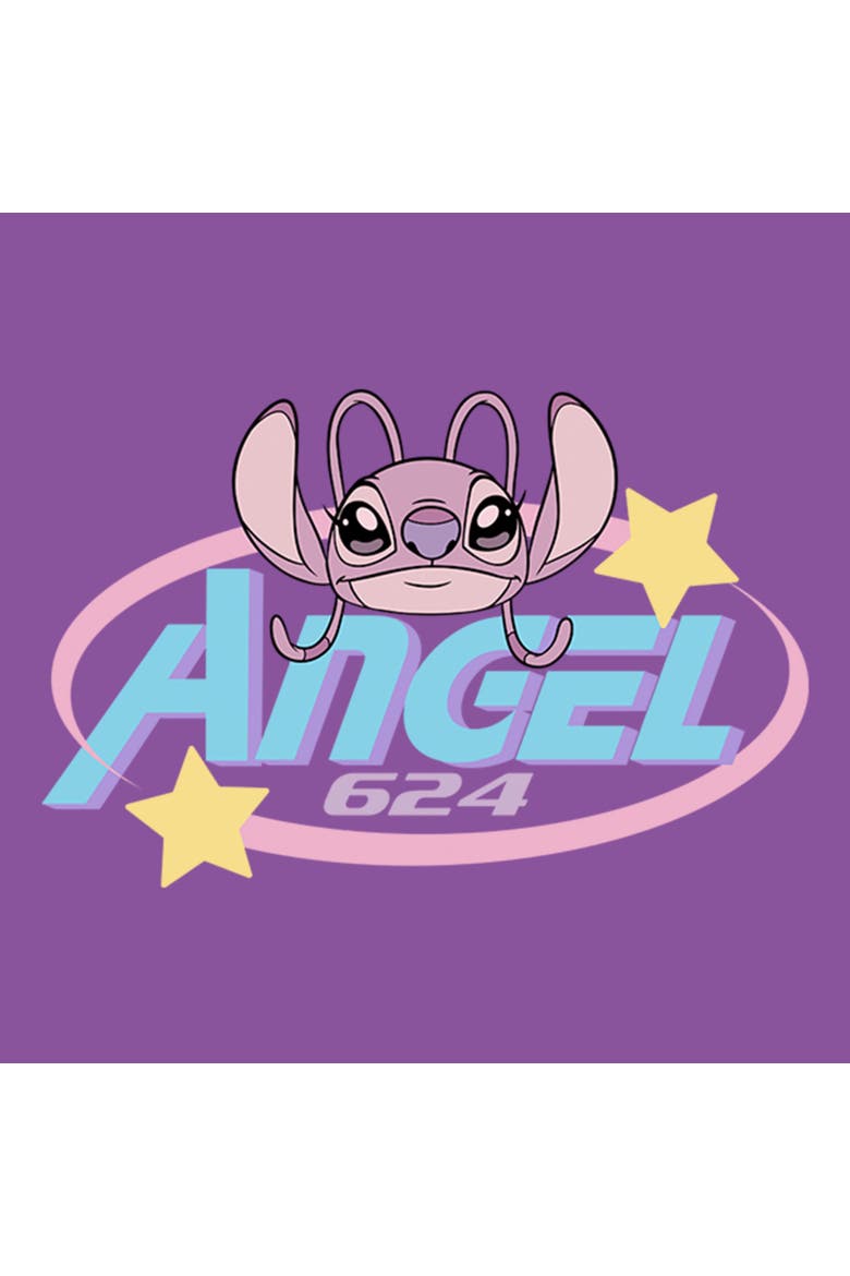 Girl's Lilo & Stitch Futuristic Angel 624  Graphic T-Shirt, Alternate, color, Purple Berry